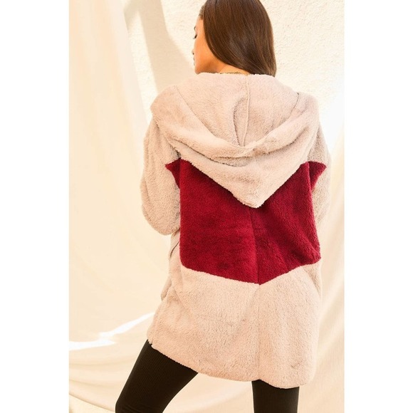 💥Hooded Teddy Jacket With Pockets - Picture 8 of 9